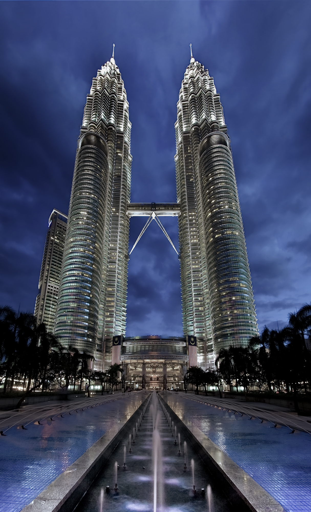 Petronas Twin Towers in Kuala Lumpur at night
